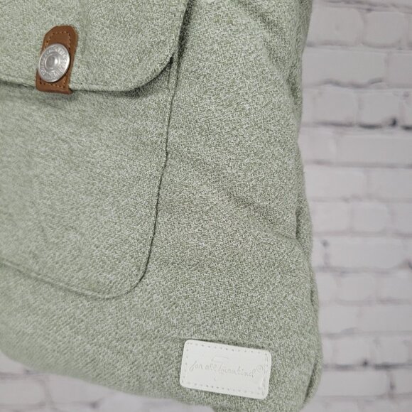 7 For All Mankind  Muted Green 100% Cotton Fur Trim Hooded Jacket Size 24M - Picture 10 of 16